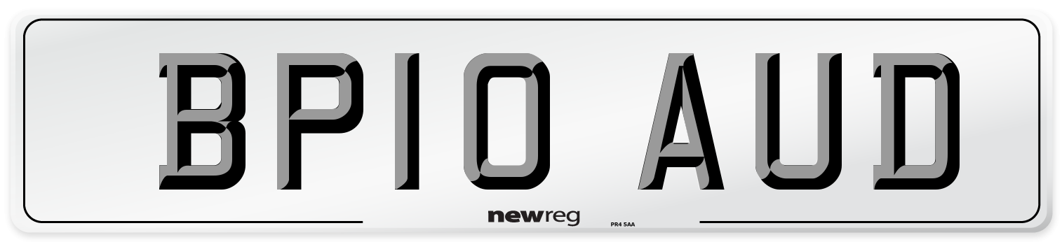 BP10 AUD Number Plate from New Reg